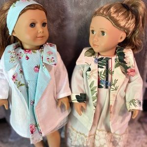 2 Handmade doll clothes to fit American Girl dolls.  Unique, one of a kind. LOT